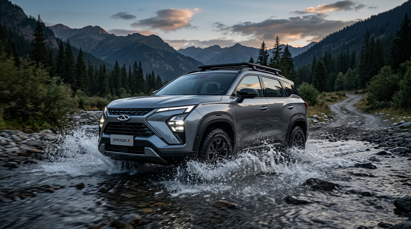 Chery เผยโฉม Omoda X ครอสโอเวอร์สายลุยดีไซน์ Cyber Mecha ลุยน้ำลึก 700 มม. มีกล้องตรวจจับความร้อน 90 เมตร เตรียมลุยครบทั้ง HEV, PHEV และ EV