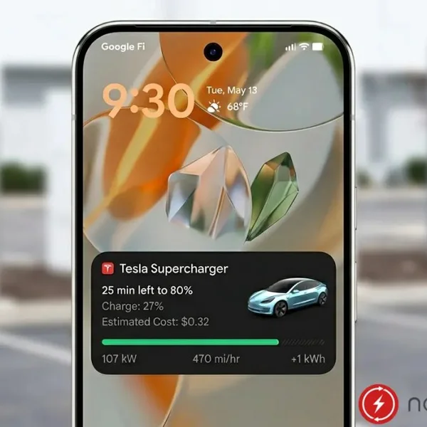 ภาพดีไซน์จำลองสอดคล้องกับหัวเรื่อง เจาะลึกแอป Tesla บน Android เตรียมเปิดฟีเจอร์ Live Updates แจ้งเตือนชาร์จเรียลไทม์ท้าชน iOS