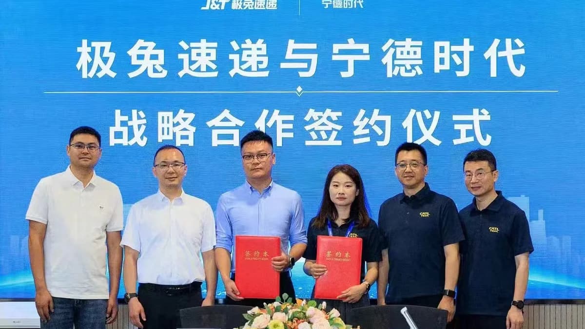 ภาพดีไซน์จำลองสอดคล้องกับหัวเรื่อง CATL และ J&T Express ร่วมมือเปิดสถานีสลับแบตเตอรี่สำหรับรถบรรทุกหนัก 5,000 คัน