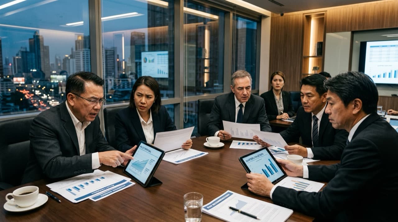 การประชุมฉุกเฉินของผู้บริหารสมาคมยานยนต์ไฟฟ้าไทยและตัวแทนอุตสาหกรรมยานยนต์ เพื่อร่างหนังสือด่วนถึงกระทรวงการคลังเรื่องข้อเสนอภาษีสรรพสามิต