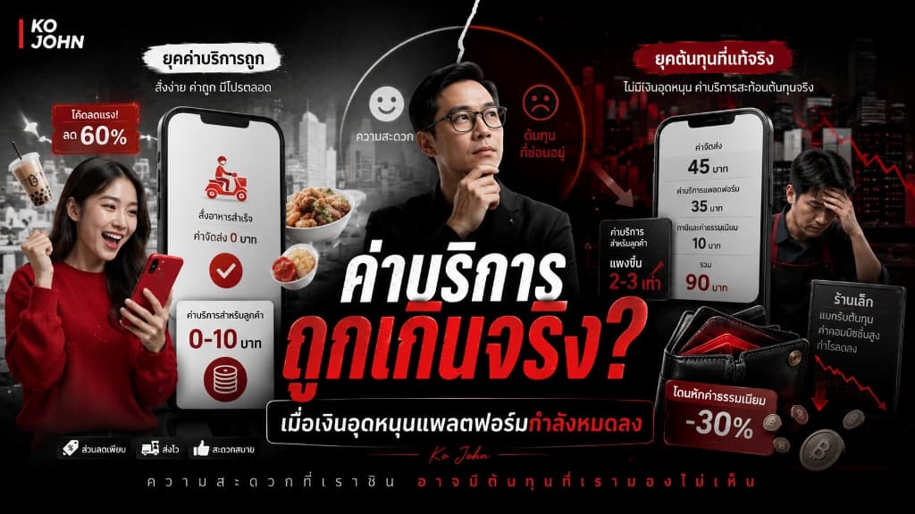 ภาพวิเคราะห์ความสัมพันธ์และเงินอุดหนุนในระบบเศรษฐกิจแพลตฟอร์มเดลิเวอรีของไทย