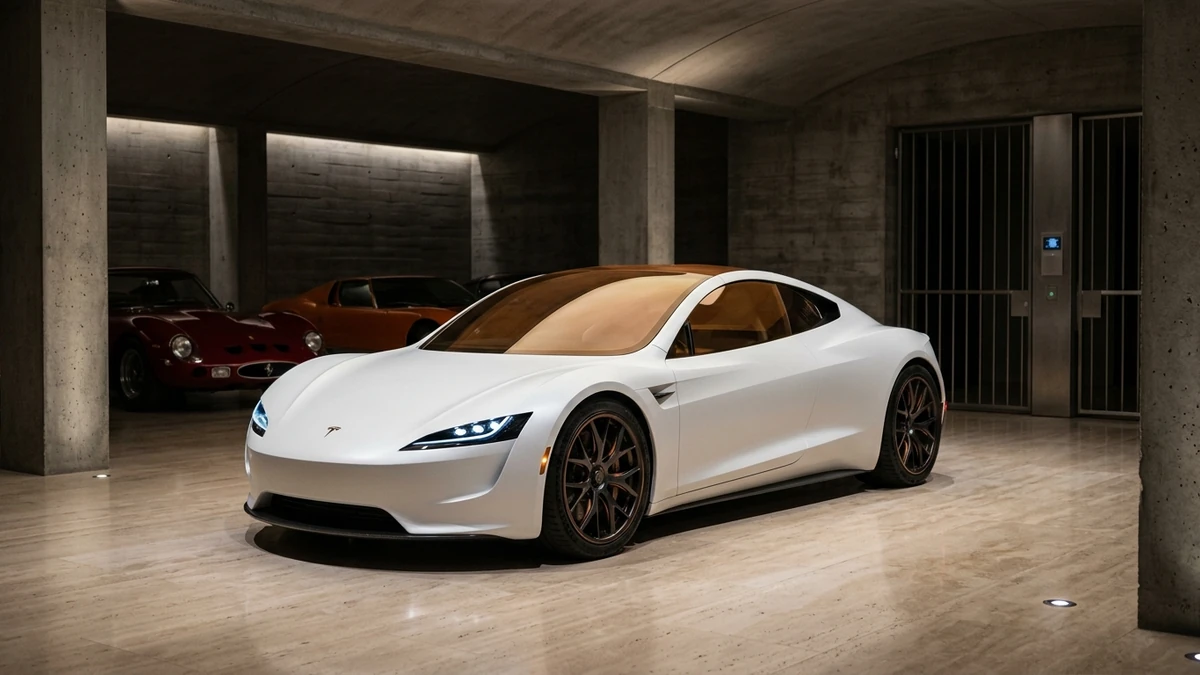 Tesla Roadster 2026 จัดแสดงในแกลเลอรีสะสมรถยนต์ระดับอัลตราลักชัวรีในฐานะสินทรัพย์ทางประวัติศาสตร์วิศวกรรม