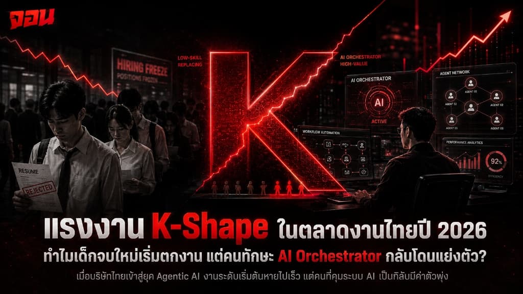 วิเคราะห์แรงงาน K-Shape และทักษะ AI Orchestrator ในไทย