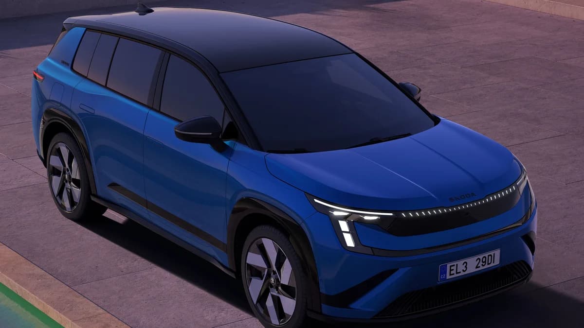ภาพดีไซน์จำลองสอดคล้องกับหัวเรื่อง Skoda Peaq Electric SUV: วิวัฒนาการใหม่ของรถยนต์ไฟฟ้า 7 ที่นั่ง