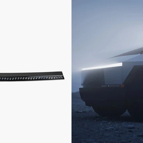 ภาพดีไซน์จำลองสอดคล้องกับหัวเรื่อง Tesla ปลดล็อกขายแยก Off-Road Light Bar สำหรับ Cybertruck: เจาะลึกสเปก 48V และประเด็นกฎหมายที่ต้องรู้