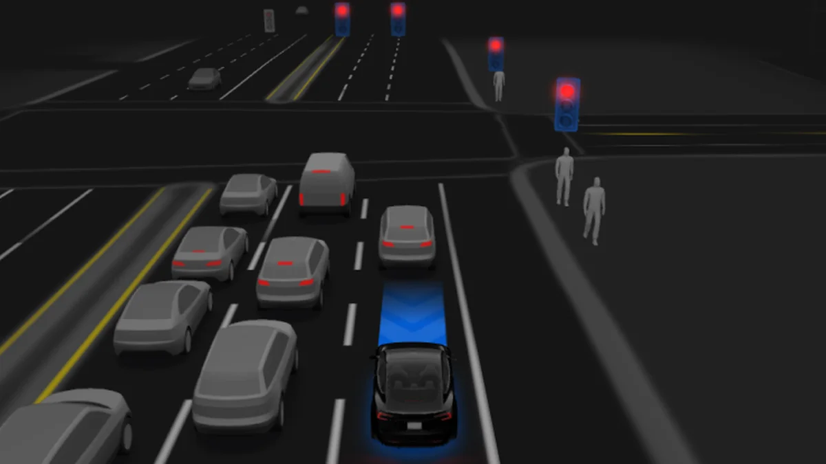 ภาพดีไซน์จำลองสอดคล้องกับหัวเรื่อง Tesla FSD (Supervised) v14.2.2.6 บุกยุโรป: ก้าวสำคัญหรือแค่การตลาด?