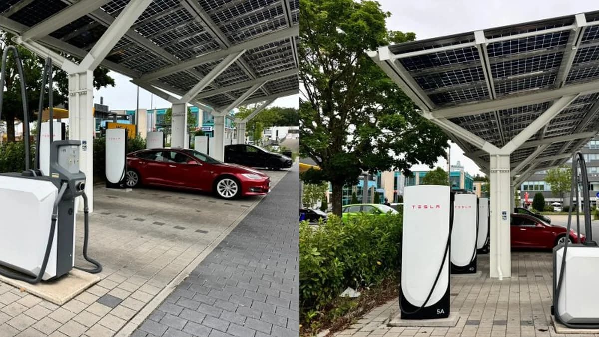ภาพดีไซน์จำลองสอดคล้องกับหัวเรื่อง Tesla เริ่มติดตั้งเครื่องดูดฝุ่นรถยนต์ฟรีที่สถานี Supercharger