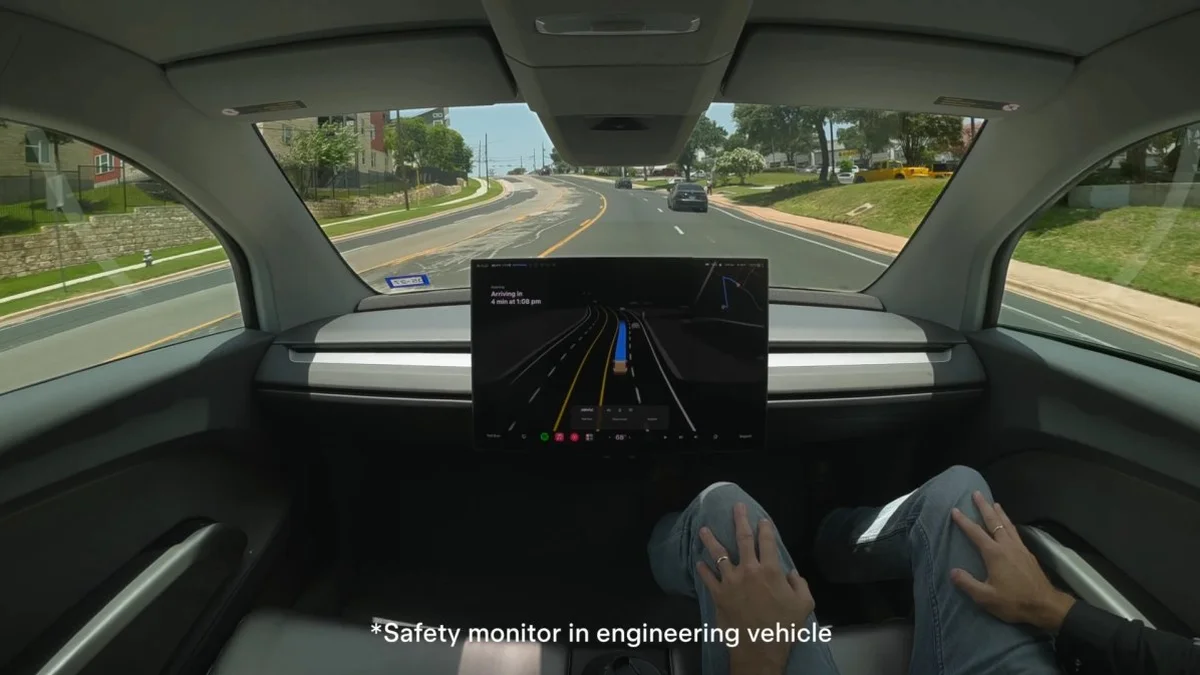 ภาพดีไซน์จำลองสอดคล้องกับหัวเรื่อง Tesla เริ่มทดสอบรถแท็กซี่ไร้คนขับแบบไม่มีพวงมาลัยในออสตินแล้ว