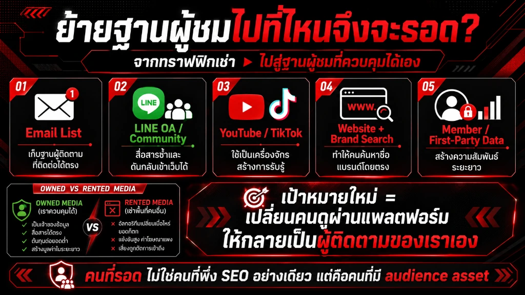 เมื่อ AI SEARCH กินทราฟฟิกเว็บไทยไปกว่า 50% ครีเอเตอร์และเจ้าของแบรนด์ต้องย้ายฐานผู้ชมไปที่ไหนจึงจะรอด