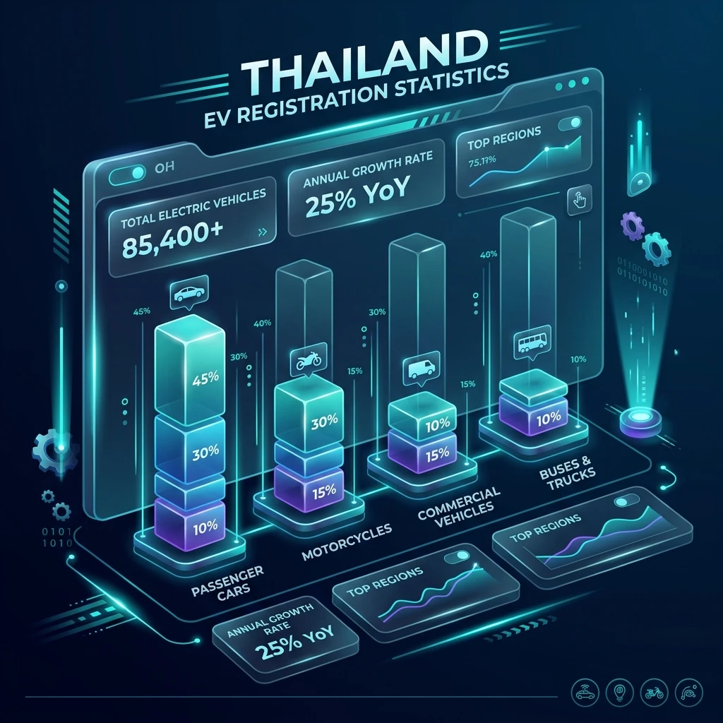 ยอดจดทะเบียนเปรียบเทียบในไทย ประจำปี 2026 แสดงความแรงของ GEELY EX2 และ GAC Aion UT